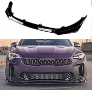 Front Bumper Spoiler Lip Kit for Kia Stinger 2018-24 2021 2022 Gloss Black