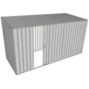 Build-a-Shed 1.5 x 3.7 x 2m Single Sliding Side Door Skillion Shed - Zinc
