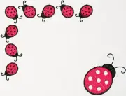 Ladybug Embroidered quilt label children kids girl boy to customize- your text