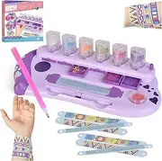 Diamond Art Bracelet Kits for Kids, 10 PCS DIY Multicolor Gems Friendship Bracelet Kits, Diamond Painting Bracelets Kits, Diamond Art Kits for Kids, Sticky Rolls Bracelet, Mosaics Stickers (1pcs)