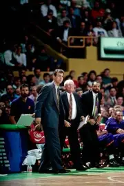 Head Coach Paul Westphal Phoenix Suns looks on v Boston Celtics pl- Old Photo
