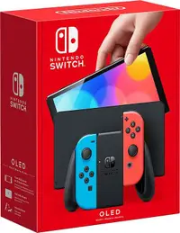 在飛比找myfone網路門市優惠-任天堂 Switch OLED藍紅主機(國際公司貨)+贈OL