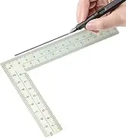 Stainless Steel L Shape Square Ruler - Double-sided High-precision Leather Square Ruler, 90 Degree Thickened Corner Framing Tools For Carpenter - 10×15cm