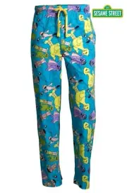 NEW Sesame Street Men's Pajama Lounge Pants SMALL Big Bird Elmo Oscar Bert Ernie