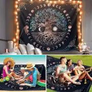 Tree of Life Tapestry Wall Hanging Sun Moon Tapestry Aesthetic ZhbIu