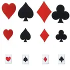 24pcs Iron on Sew Poker Patches Card Suits Diamonds Spades Patch Jackets