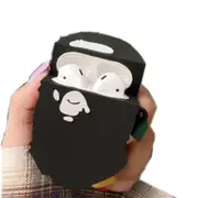 Ape Airpods Wireless Bluetooth Headset Case Silicone Case(Black)