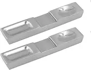 2 Pcs Chopstick Rest Stainless Steel Chopsticks Holder Reusable Tableware Holder for Home Hotel Metal Cutlery Shelf (Silvery, 10 * 2 * 1.2CM)