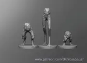 Fresno Nightcrawler V2 Cryptid Monster 28mm Scale D&D Tabletop Miniature SB