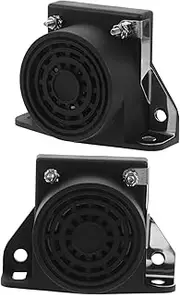 Alipis 2pcs Reversing Alarm Loud Car Horn Backup Alarm for Commercial Trucks Car Horn Loud Back up Alarm System Car Truck Backup Alarm Control Alarm Back up Horn Black Plastic