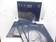 LOT of 9 Whitman Coin Folder (4) 9008 Buffalo (2) 9035 Jefferson 3 9042 Nickels