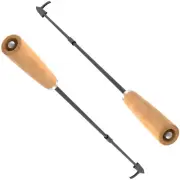 Fire Poker 32 Inches Fire Pit Rust Resistant Iron Campfire Poker W/Handle ✄