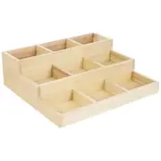 Multi-layer Jewelry Storage Box Vintage Trinket Organizer Wooden Office