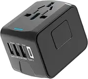 Travel Phone Charger - International Charger Travel Charger | USB Charger with 4 Outlets, Travel Plug Adapter Type C Wall Charger, Fast Charging for Phone Laptop