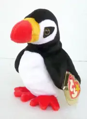 VINTAGE 1997 TY BEANIE BABY PUFFER BIRD WITH TAG AND TAG PROTECTOR