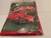 A Progress Creation #1275 Christmas joy stamped Christmas table runner kit red