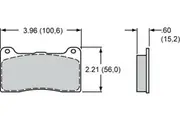 Wilwood PolyMatrix Brake Pad Set with B Compound Suit Billet Dynalite/Radial Mount & Dynapro WB15B-7264K