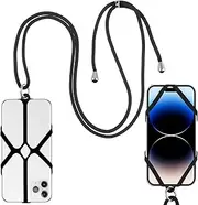 Giantree Phone Lanyard, 160cm Universal Mobile Phone Lanyards for the Neck Mobile Phone Neck Strap Silicone Mobile Phone Chain for Hanging Mobile Phone Strap Loop Mobile Phone Cord Phone Cord