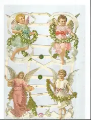 German Embossed SILVER GLITTER Scrap Die Cut - Christmas Easter Angel EF7371G