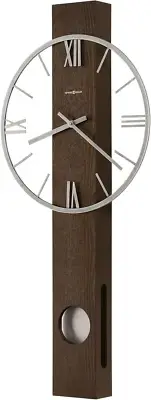Halo Wall Clock, Battery-Powered Quartz Movement Espresso Finish Analog Dial wit