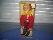 Rare Vintage Clown Marionette Puppet 13" Jodeca - Switzerland