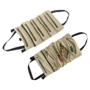 Super Capacity Tool Roll Handmade Roll Up Tools Bag for Workshop Storage