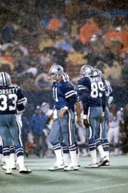 Tony Dorsett & Danny White DALLAS COWBOYS 1980 NFL Original 35mm Photo Slide