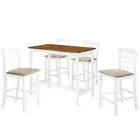 NNEVL Bar Table and Stool Set 5 Pieces MDF Dark Brown