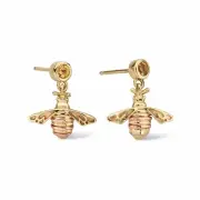 Clogau Welsh Gold Honey Bee Gold and Citrine Drop Earrings HNBDE