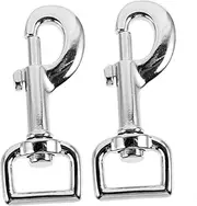 ibasenice 2pcs Metal Dog Leash Clasp Snap Hooks Lightweight Pet Chain Connectors for DIY Projects Collars and Luggage Straps Durable Resistant Design
