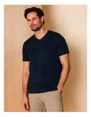 [Reserve] Essential Victor Plain V-Neck T-Shirt in Navy