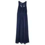 CITY CHIC Panelled Navy Lace Corset Bodice Maxi Dress 14 NEW Floral Formal