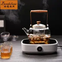 在飛比找ETMall東森購物網優惠-電陶爐煮茶壺家用養生壺茶爐茶具玻璃燒水壺蒸茶壺自動煮茶器套裝