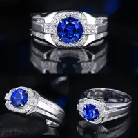 在飛比找蝦皮商城精選優惠-現貨 斯里蘭卡 2克拉 皇家藍 藍寶石 戒指 藍剛玉 奧地利