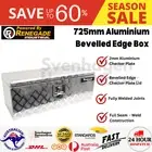 Renegade Industrial 725mm Bevelled Edge Checker Plate Aluminium Ute Tool Box - D
