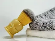 Chubby King Size 26mm Faux Badger Synthetic Vegan Shaving Brush Resin Handle
