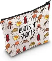 MNIGIU Weevil Lover Gift Funny Weevil Beetle Cosmetic Bag Boots N Snoots Makeup Bag Bug Fan Gift Insect Collector Gift, Boots N Snoots