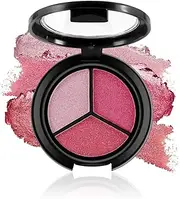 Boobeen 3 Colour Eyeshadow Palette, Highly Pigmented Palette for Make Up, Easily Mixed Powders with Mirror, Party Makeup to Brighten Eyes Area