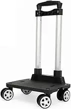 KKTAPOS Backpack Trolley - 4 Wheers Folding Compact Lightweight Luggage Cart, Travel Trolley for Bags/Lunch Backpack/Golf Bag (4 Wheels)