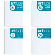 4x 5pc Artitude Cotton 6x8'' Canvas Panel Art/Craft 280gsm Oil/Acrylic Painting