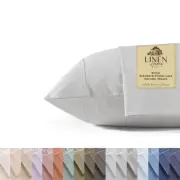 100% Cotton Percale Pillowcases Queen Size, Silver, 2 Pieces of Pillow Case, ...