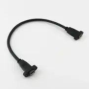 1x Mini DP Female Panel Mount To Female Panel Mount DisplayPort Jacck Cable 30cm