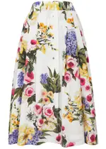 Dolce & Gabbana Floral-print Cotton Midi Skirt - Multicoloured - 40 (UK8 / S) 40 (UK8 / S)