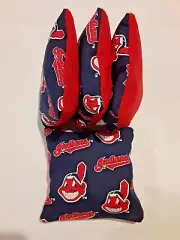 4 Cornhole Bag Set Corn Hole Cleveland Indians Chief Wahoo Red