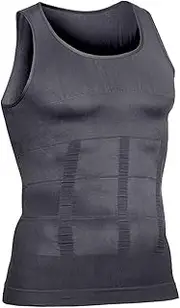 Men's Slim Compression Shirts for Tummy Control Base Layer, Elastic Shapewear Tank Tops - Body Shaping Vest