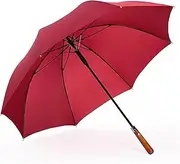 Wood Handle Classic Golf Umbrella Windproof Auto Open Umbrella 115cm Canopy Span Lightweight Straight Stick Umbrella for Business