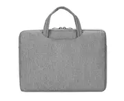 B20 13 Inch Gray Outing Notebook Tablet Zipper Bag Simple Business Work Macbook Handbag Briefcase for Men and Women