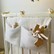 Multifunctional Crib Storage Bag Baby Diaper Bag Toddler Bed Headboard Organizer