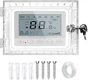 Universal Thermostat Lock Box with Key,Clear Large Thermostat Guard for Thermostat on Wall,Thermostat Guard,Thermostat Cover Fits Thermostats 15.5 H x 9.8 W x 5 D CM or Smaller (1 Set)