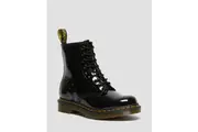 Dr. Martens Womens Leather 1460 Boots Shoes in Black Patent Lamper